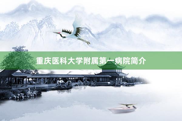 重庆医科大学附属第一病院简介